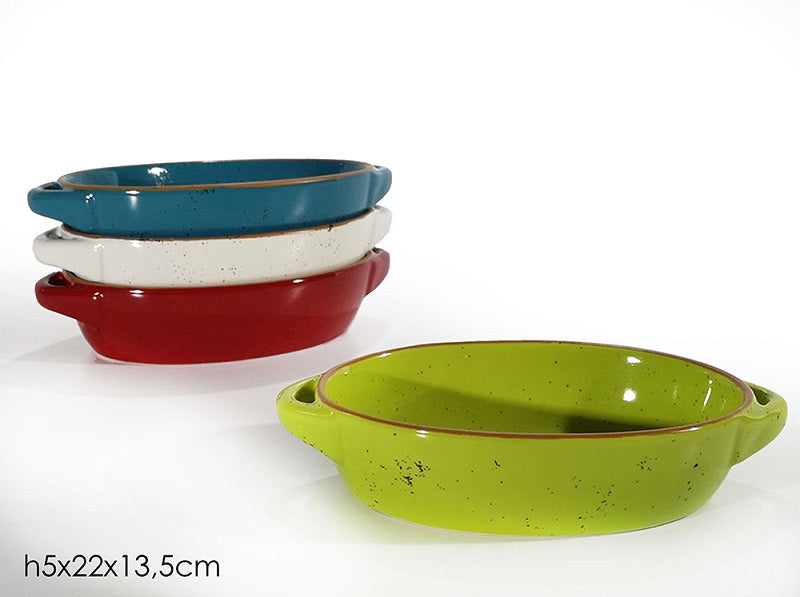 ΣΚΕΥΟΣ ΠΥΡΙΜΑΧΟ ΟΒΑΛ 22cm ΜΕ ΛΑΒΕΣ GUSTO CASA