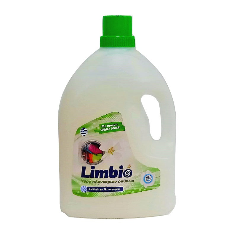 LIMBIO ΥΓΡΟ ΠΛΥΝΤΗΡΙΟΥ ΡΟΥΧΩΝ 54μεζ WHITE MUSK 3lt