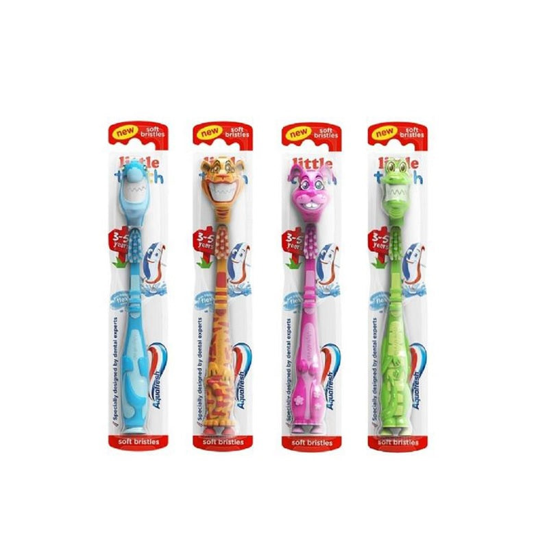 AQUAFRESH ΟΔΟΝΤΟΒΟΥΡΤΣΑ LITTLE TEETH 3-5 ΕΤΩΝ ΜΕ ΘΗΚΗ