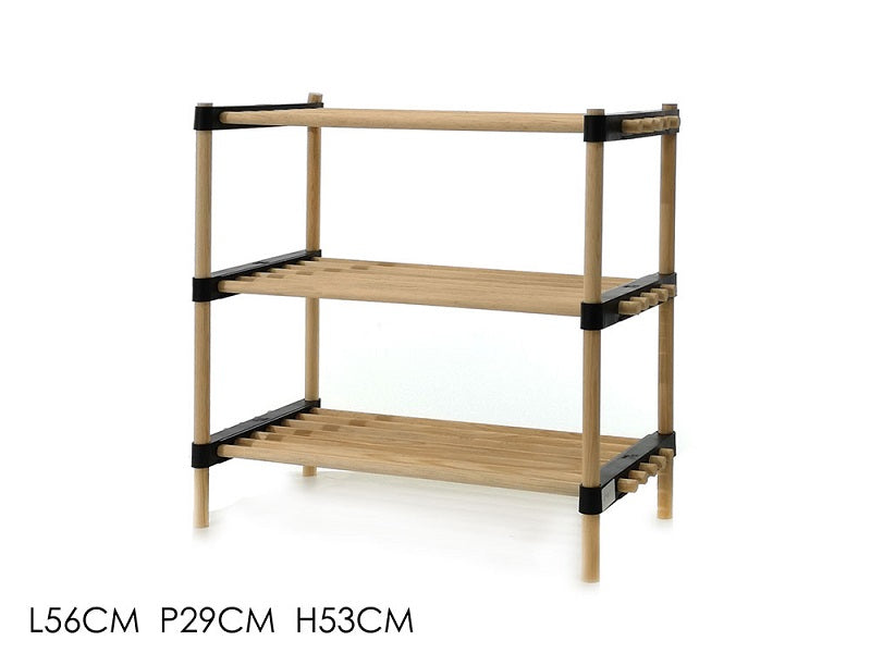 ΡΑΦΙΕΡΑ 3 ΘΕΣΕΩΝ BAMBOO 56x29x53cm WOODPINE