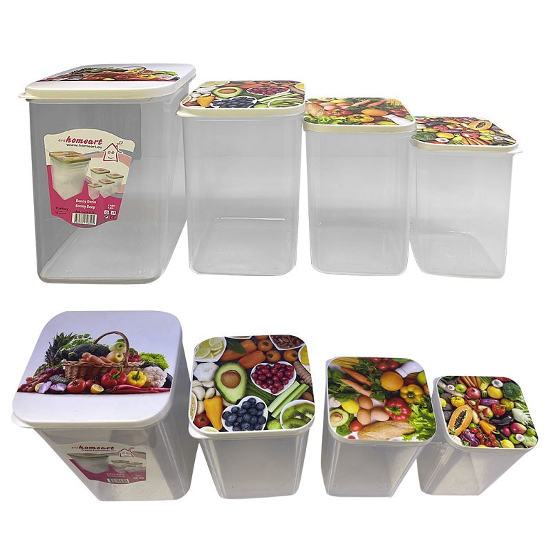 ΦΑΓΗΤΟΔΟΧΕΙΟ 4ΤΕΜ 3100ml 2100ml 1400ml 900ml ΝΤΕΚΟΡ ΚΑΠΑΚΙ