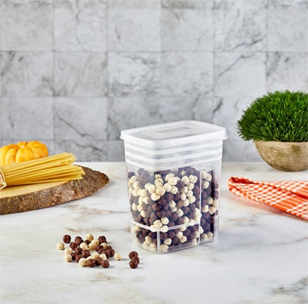 ΦΑΓΗΤΟΔΟΧΕΙΟ 2ΤΕΜ 1250ml ΔΙΑΦΑΝΟ ΜΕ ΧΡΩΜΑΤΙΣΤΟ ΚΑΠΑΚΙ TNS