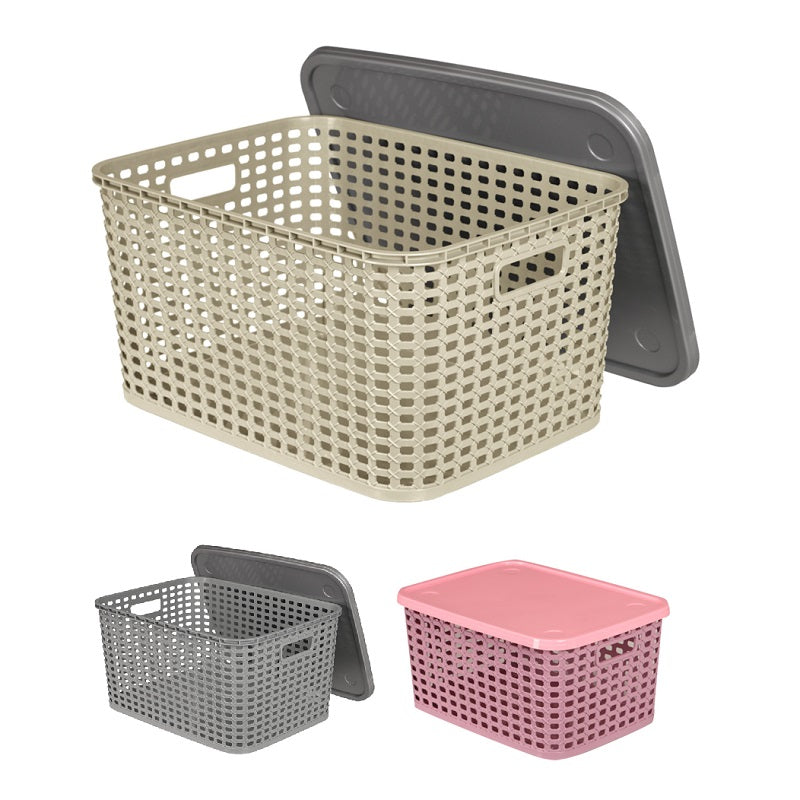 ΚΑΛΑΘΙ ΠΛΑΣΤΙΚΟ ΜΕ ΚΑΠΑΚΙ 40x53x28cm TNS