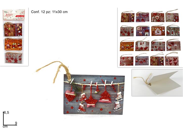 ΚΑΡΤΕΣ XMAS 12ΤΕΜ 6.5x9εκ