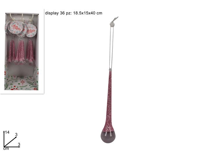 ΣΤΟΛΙΔΙ ΣΤΑΓΟΝΑ 14εκ ΜΕ ΡΟΖ GLITTER