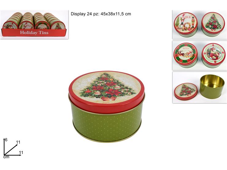 ΚΟΥΤΙ ΜΕΤΑΛΛΙΚΟ XMAS 11x11x6cm