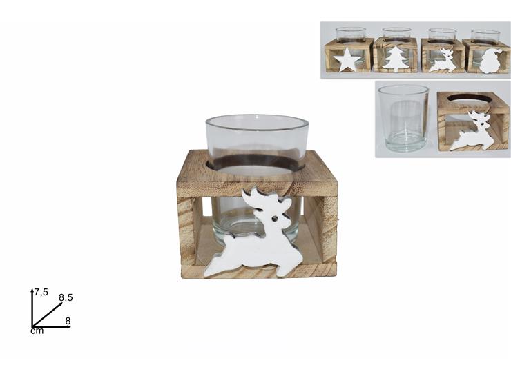 ΚΗΡΟΠΗΓΙΟ ΞΥΛΙΝΟ XMAS ΓΙΑ ΡΕΣΩ 7.5cm