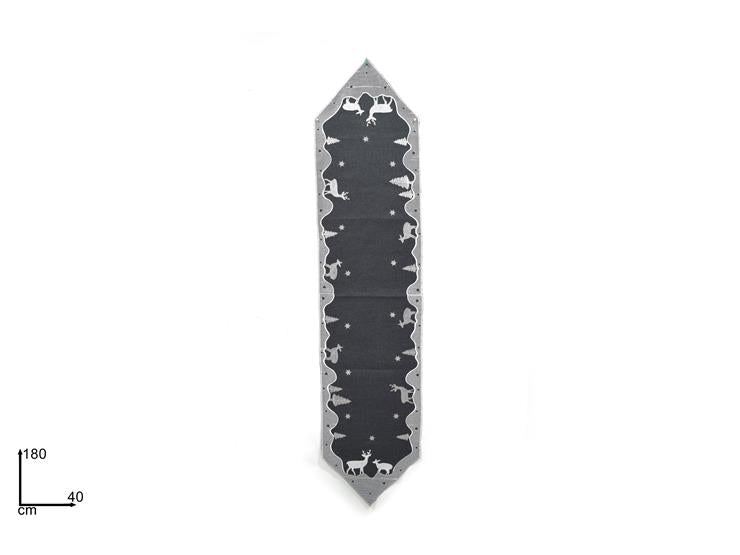 ΡΑΝΕΡ XMAS 40x180cm ΓΚΡΙ ΜΕ ΣΧΕΔΙΑ