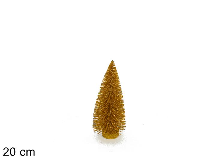 ΔΕΝΤΡΟ ΧΡΥΣΟ GLITTER 20εκ ΜΕ ΞΥΛΙΝΗ ΒΑΣΗ