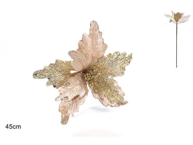 ΛΟΥΛΟΥΔΙ XMAS 45εκ ΜΠΕΖ ΒΕΛΟΥΔΟ ΜΕ GLITTER