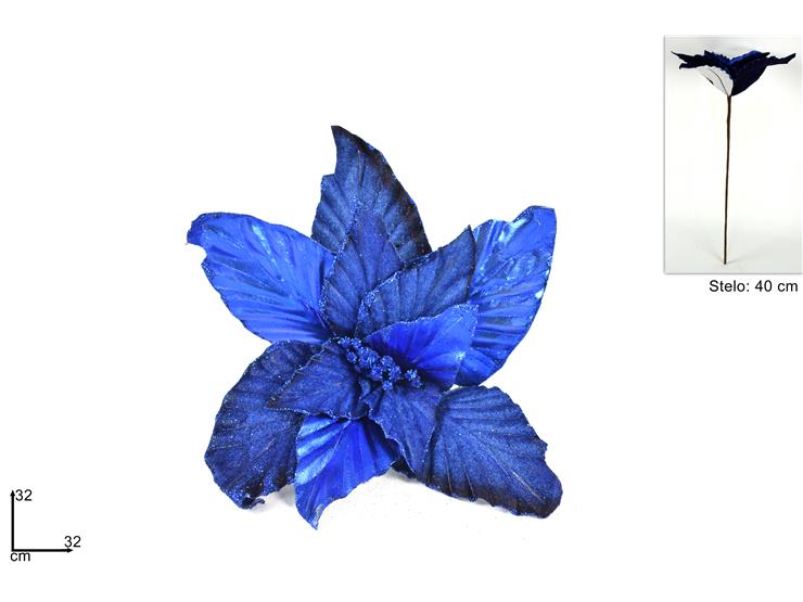 ΛΟΥΛΟΥΔΙ ΜΠΛΕ ΒΕΛΟΥΔΟ 40εκ GLITTER