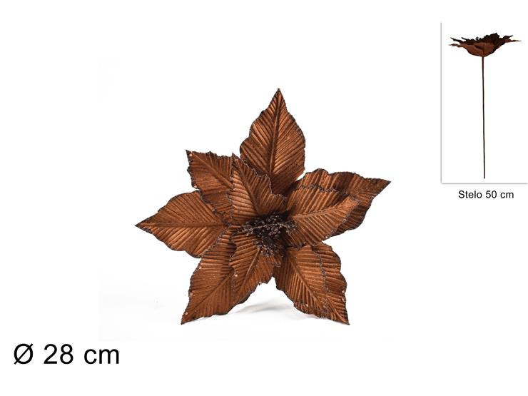 ΛΟΥΛΟΥΔΙ XMAS ΜΠΡΟΝΖΕ ΒΕΛΟΥΔΟ 50εκ ΜΕ GLITTER