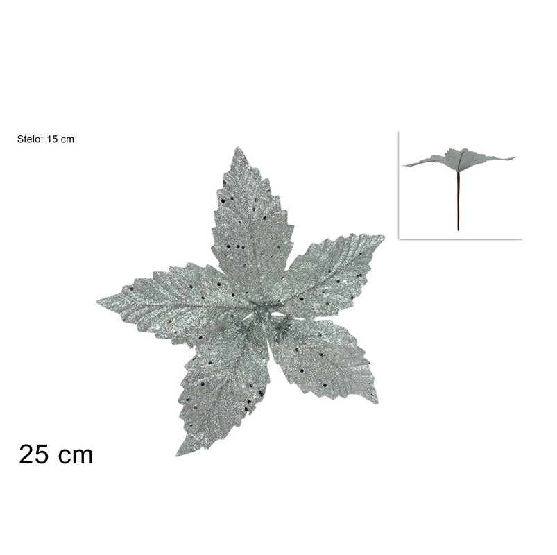 ΛΟΥΛΟΥΔΙ ΚΛΑΔΑΚΙ ΑΣΗΜΙ GLITTER 25cm