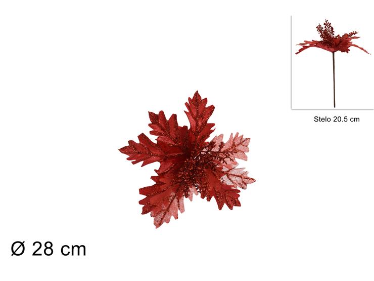ΛΟΥΛΟΥΔΙ ΚΛΑΔΑΚΙ ΚΟΚΚΙΝΟ GLITTER 20.5εκ