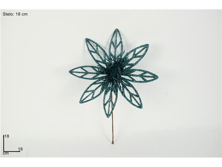 ΛΟΥΛΟΥΔΙ XMAS ΚΛΑΔΑΚΙ ΠΡΑΣΙΝΟ ΜΕ GLITTER 18εκ