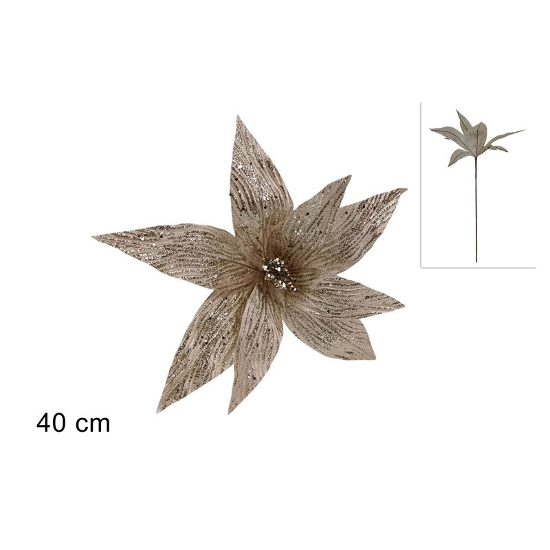 ΛΟΥΛΟΥΔΙ ΚΛΑΔΑΚΙ ΒΕΛΟΥΤΕ ΜΕ GLITTER 40cm