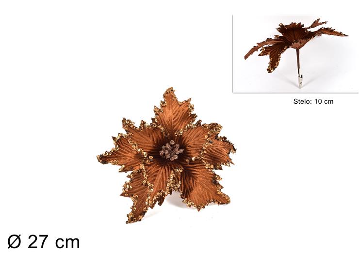 ΛΟΥΛΟΥΔΙ ΚΛΑΔΑΚΙ ΜΠΡΟΝΖΕ ΒΕΛΟΥΔΟ 27εκ ΜΕ ΚΛΙΠ