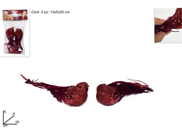 ΠΟΥΛΑΚΙΑ GLITTER ΜΠΟΡΝΤΩ 2TEM 16cm ΚΛΙΠ