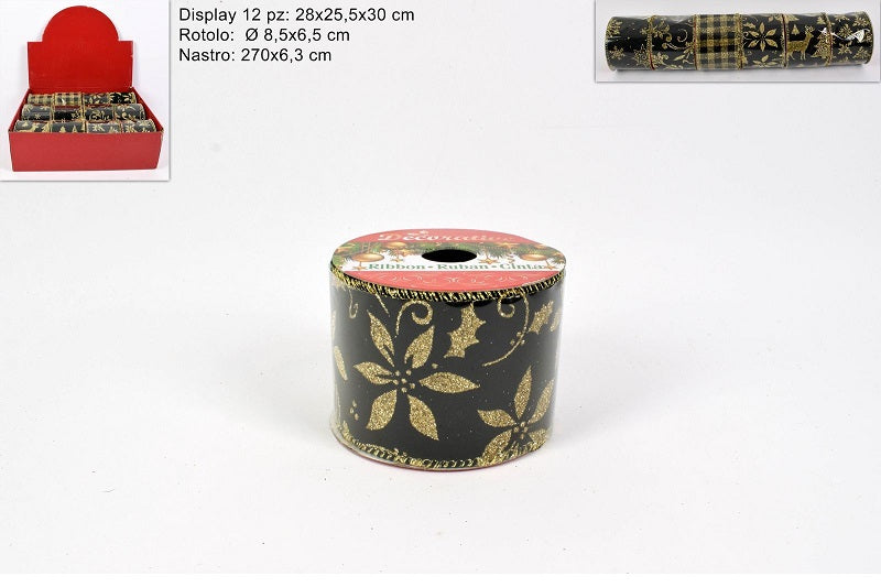 ΚΟΡΔΕΛΑ 6.3x270εκ XMAS ΠΡΑΣΙΝΟ ΒΕΛΟΥΔΟ ΜΕ ΧΡΥΣΟ GLITTER