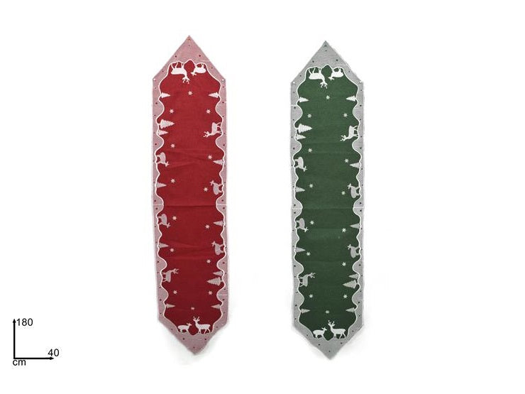 ΡΑΝΕΡ XMAS 40x180εκ ΜΕ ΛΕΥΚΟΥΣ ΤΑΡΑΝΔΟΥΣ ΚΑΙ ΔΕΝΤΡΑ