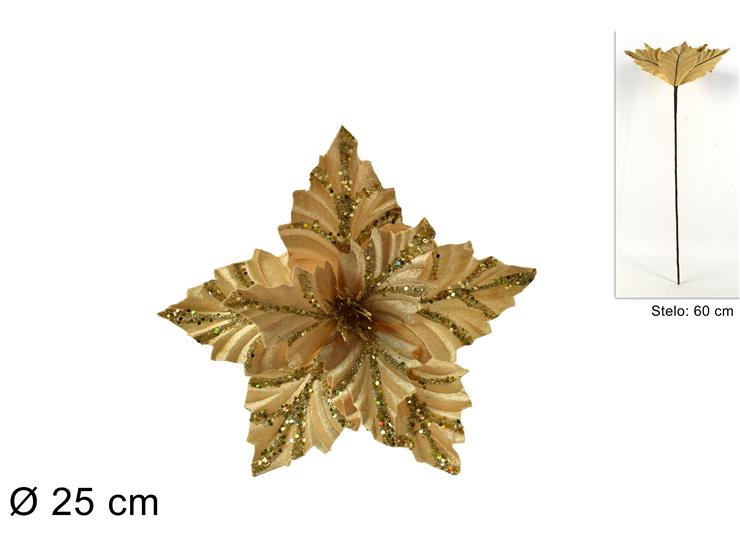 ΛΟΥΛΟΥΔΙ XMAS 60εκ ΧΡΥΣΟ ΒΕΛΟΥΔΟ ΜΕ GLITTER