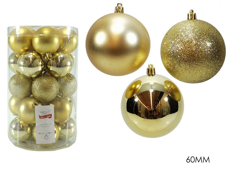 ΜΠΑΛΑ XMAS 25ΤΕΜ ΧΡΥΣΟ 6εκ