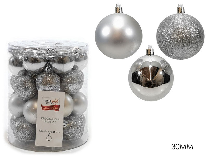 ΜΠΑΛΑ XMAS 32ΤΕΜ ΑΣΗΜΙ 3εκ