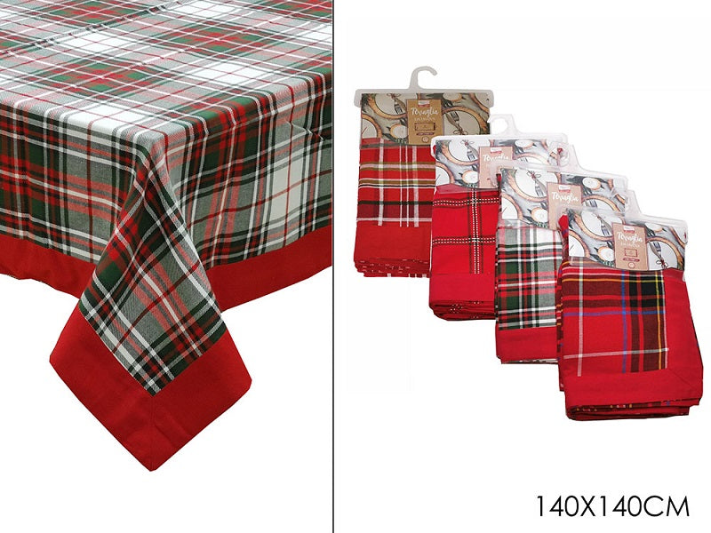 ΤΡΑΠΕΖΟΜΑΝΤΗΛΟ 140x140cm ΚΑΡΩ XMAS COTTON