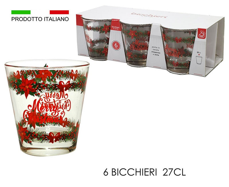 ΠΟΤΗΡΙΑ ΚΩΝΙΚΑ 27cl 6ΤΕΜ XMAS GUSTO CASA