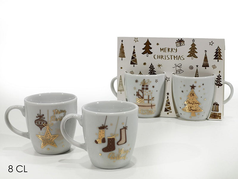 ΦΛΥΤΖΑΝΑΚΙΑ XMAS 8cl ΡΟΖ ΧΡΥΣΟ 2ΤΕΜ