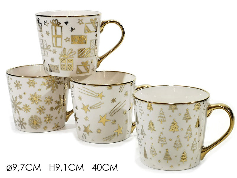 ΚΟΥΠΑ XMAS 40cl ΛΕΥΚΗ ΠΟΡΣΕΛΑΝΗ ΜΕ ΧΡΥΣΟ