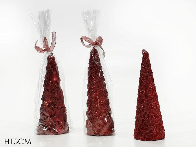 ΚΕΡΙ ΔΕΝΤΡΟ XMAS ΚΟΚΚΙΝΟ GLITTER 15εκ