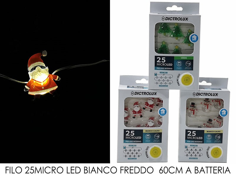 ΦΩΤΑΚΙΑ ΑΚΡΥΛΙΚΑ 25LED ΘΕΡΜΟ 3m ΜΠΑΤΑΡΙΑΣ DICTROLUX