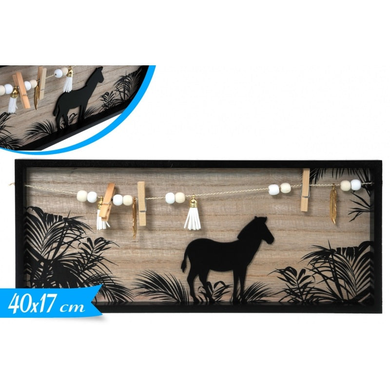 ΦΩΤΟΓΡΑΦΟΘΗΚΗ ΞΥΛΙΝΗ PARADISE ΜΕ ΧΑΝΤΡΕΣ 40x17x2cm