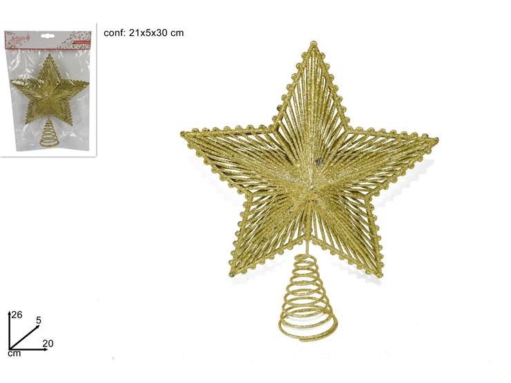 ΚΟΡΥΦΗ ΑΣΤΕΡΙ 26x20εκ ΧΡΥΣΗ