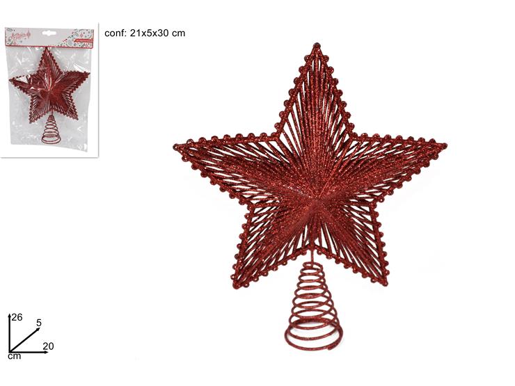 ΚΟΡΥΦΗ ΑΣΤΕΡΙ 26x20εκ ΚΟΚΚΙΝΗ