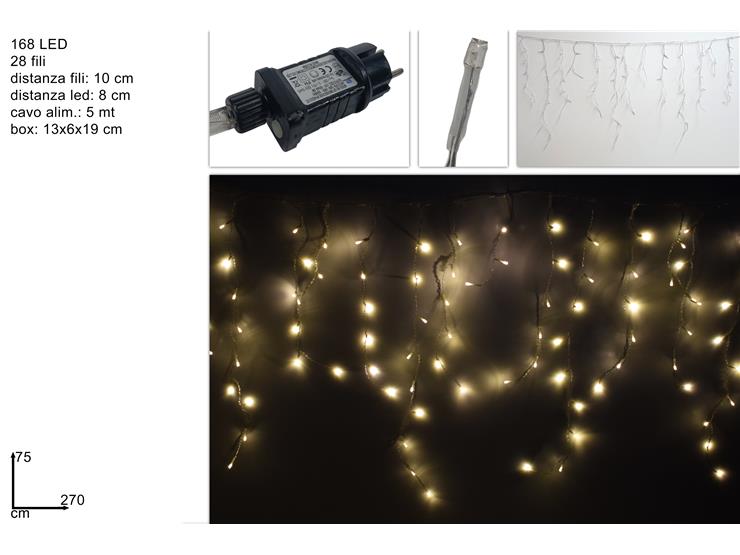 ΚΟΥΡΤΙΝΑ 168LED ΕΠΕΚΤ.ΠΡΟΓΡ.ΔΙΑΦ.ΚΑΛ.ΘΕΡΜΟ.ΛΑΜΠ. 2.7mx0.75m