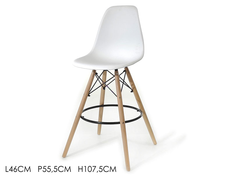 ΣΚΑΜΠΟ ΛΕΥΚΟ PP ΜΕ ΞΥΛΙΝΑ ΠΟΔΙΑ 107.5x55.5x46εκ ΜΑΥΡΟ