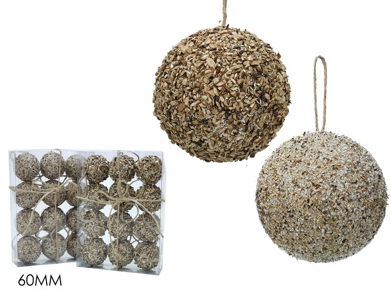 ΜΠΑΛΑ XMAS 12ΤΕΜ ΧΡΥΣΟ ΜΠΕΖ 6εκ