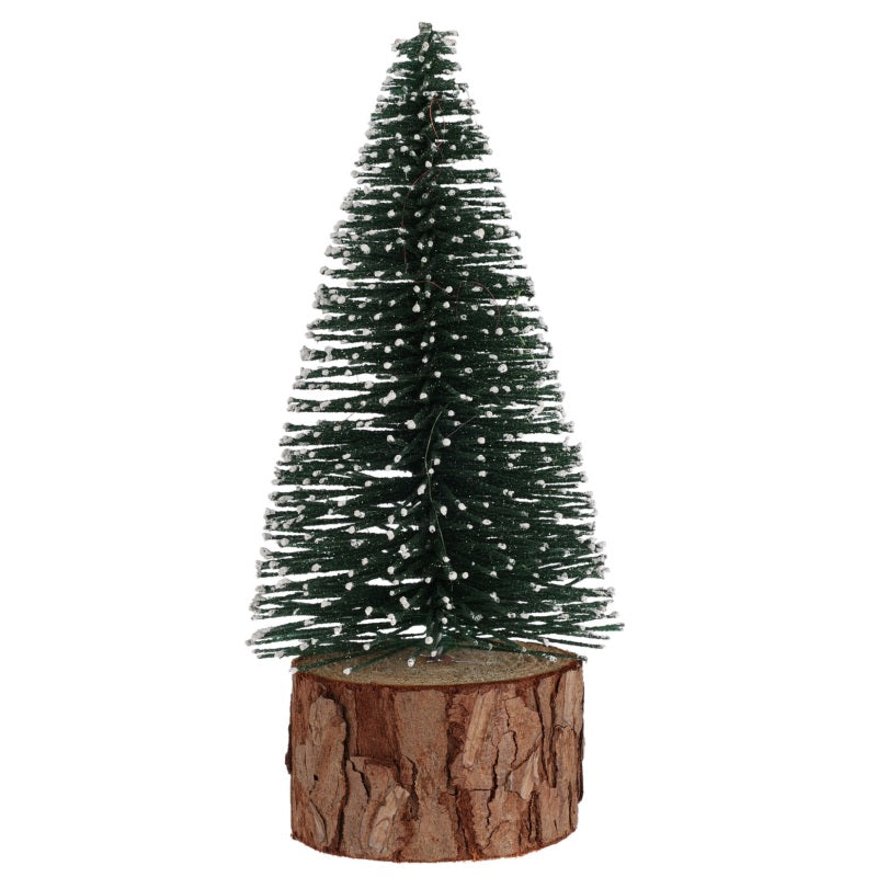 ΔΕΝΤΡΟ XMAS ΠΡΑΣΙΝΟ ΧΙΟΝΙΣΜΕΝΟ GLITTER 14cm