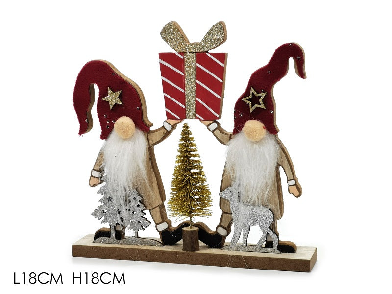 ΝΑΝΟΙ ΜΕ ΔΩΡΟ 17εκ XMAS ΞΥΛΙΝΟ ΔΙΑΚΟΣΜΗΤΙΚΟ