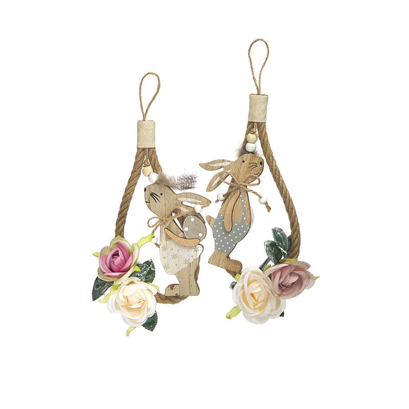 ΣΤΟΛΙΣΜΟΣ ΛΑΜΠΑΔΑΣ ΚΟΥΝΕΛΑΚΙ ΜΕ ΑΝΘΗ & ΣΧΟΙΝΙ ΚΡΕΜΑΣΤΟ 25cm