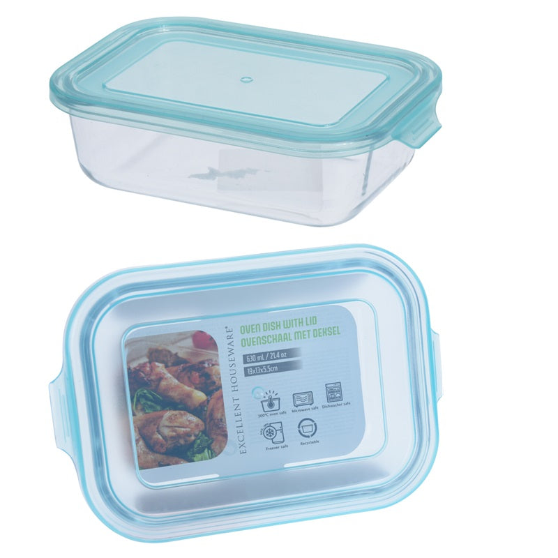 ΦΑΓΗΤΟΔΟΧΕΙΟ ΓΥΑΛΙΝΟ 630ml 19x13x5.5cm TERMOLEX