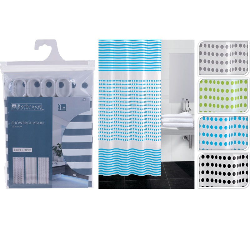 ΚΟΥΡΤΙΝΑ ΜΠΑΝΙΟΥ 180x180cm PEVA BATHROOM SOLUTIONS