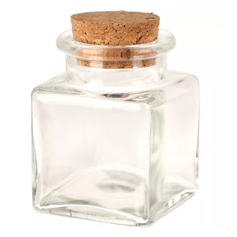 ΒΑΖΟ ΓΥΑΛΙΝΟ 50ml ΤΕΤΡΑΓΩΝΟ ΜΕ ΦΕΛΛΟ