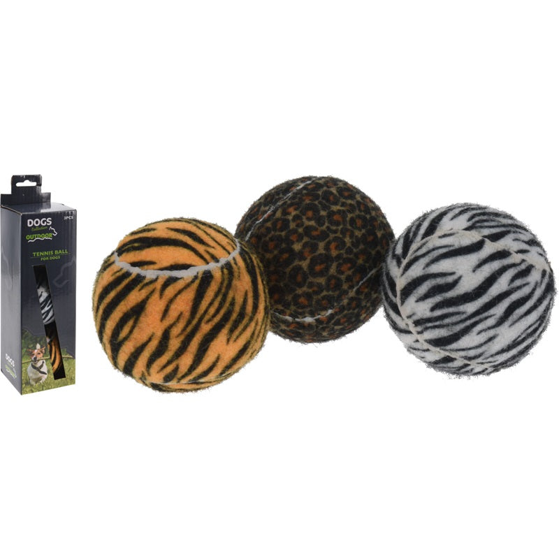 ΠΑΙΧΝΙΔΙ ΣΚΥΛΟΥ ΜΠΑΛΕΣ 3ΤΕΜ ANIMAL PRINT