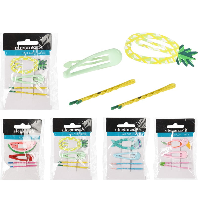 ΚΛΙΠ ΜΑΛΛΙΩΝ ΣΕΤ 4ΤΕΜ ΜΕ ΤΣΙΜΠΙΔΑΚΙΑ ELEGANZA