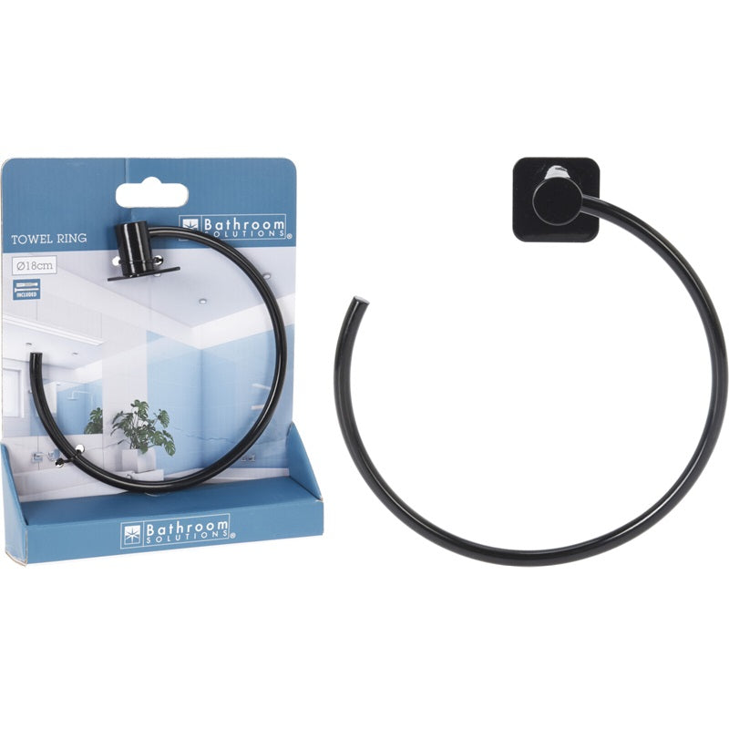 ΚΡΕΜΑΣΤΡΑ ΠΕΤΣΕΤΑΣ ΜΠΑΝΙΟΥ ΜΑΥΡΗ ΜΕΤΑΛΛΙΚΗ 18εκ BATHROOM SOLUTIONS