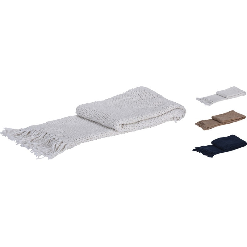 ΡΙΧΤΑΡΙ COTTON ΜΕ ΚΡΟΣΣΙΑ 130x170εκ H&S