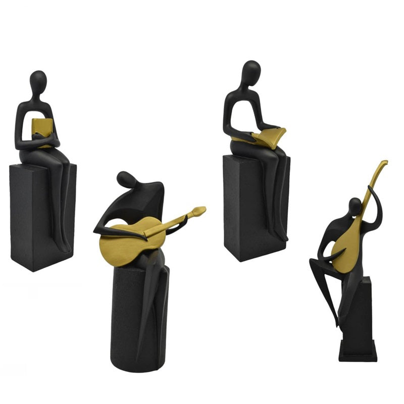 ΔΙΑΚΟΣΜΗΤΙΚΟ ΦΙΓΟΥΡΑ ΜΑΥΡΗ ΧΡΥΣΗ 28cm